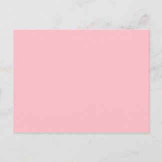 Carte Postale Rose Clair Uni Couleur Fillette Pastel