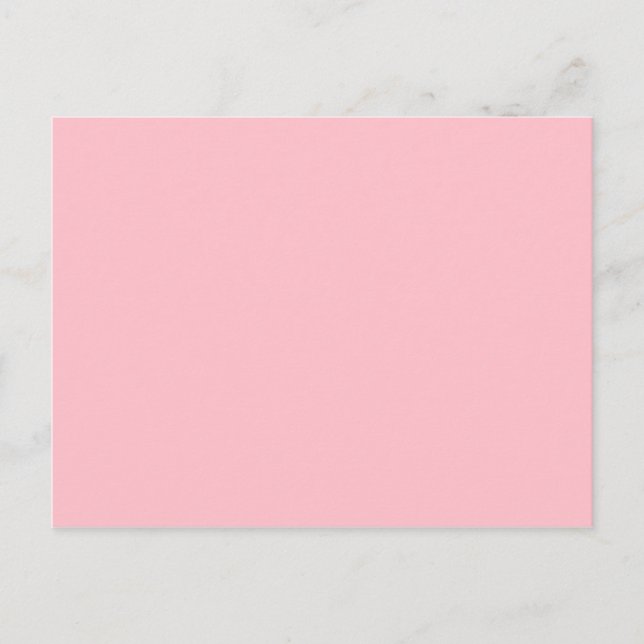 Carte Postale Rose Clair Uni Couleur Fillette Pastel (Devant)