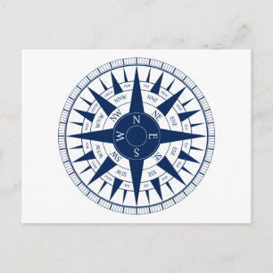 Carte Postale Rose Compass