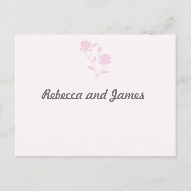 Carte postale Rose Dainty (rose) RSVP (Devant)