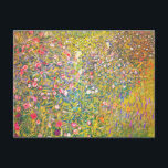 Carte postale rose de fleurs de Gustav Klimt<br><div class="desc">Carte postale rose de fleurs de Gustav Klimt. Huile sur la toile à partir de 1900. Une des peintures de paysage les plus belles de Klimt, jardin d'agrément rose ou paysage horticole italien comporte un jardin informe en fleur dans le mélange unique de Klimt de l'impressionniste, de l'expressioniste et des...</div>