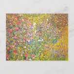 Carte postale rose de fleurs de Gustav Klimt<br><div class="desc">Carte postale rose de fleurs de Gustav Klimt. Huile sur la toile à partir de 1900. Une des peintures de paysage les plus belles de Klimt, jardin d'agrément rose ou paysage horticole italien comporte un jardin informe en fleur dans le mélange unique de Klimt de l'impressionniste, de l'expressioniste et des...</div>
