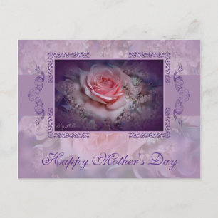Carte Postale Rose de la fête des mères
