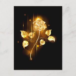 Carte Postale Rose d'or ( rose dorée )