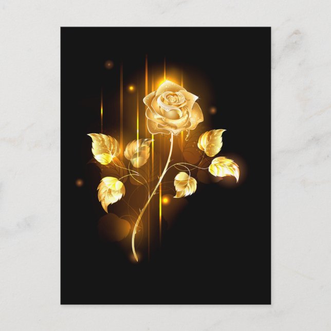 Carte Postale Rose d'or ( rose dorée ) (Devant)