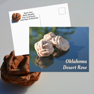 Carte Postale Rose du désert Sable Quartz Rock Oklahoma