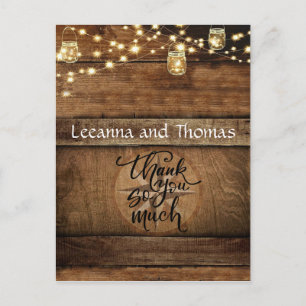 Carte postale Rose en bois de Compass Rustique