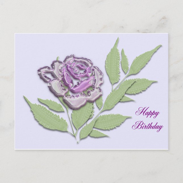 Carte Postale rose en verre à lilac (Devant)