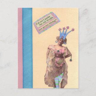 Carte postale rose et bleu
