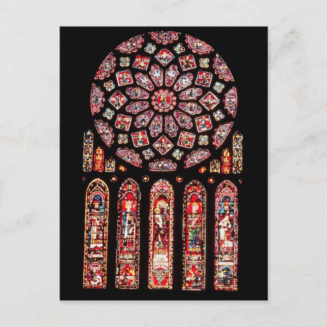 Carte Postale Rose et lancette de la paroi nord (Devant)