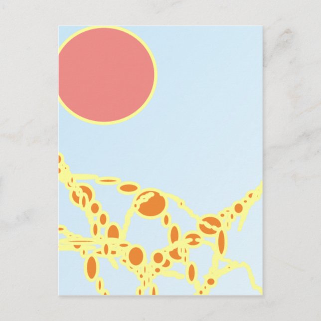 Carte Postale rose et orange 1276 art abstrait (Devant)