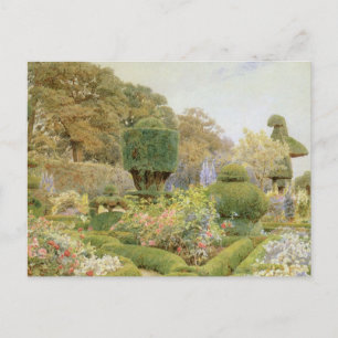 Carte Postale Rose et rose par Elgood, Jardin anglais Vintage