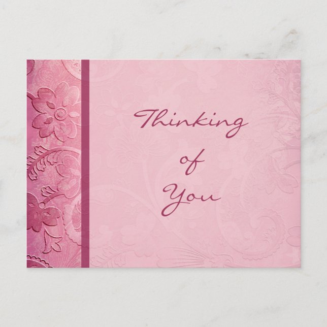Carte postale Rose Floral Paisley (Devant)