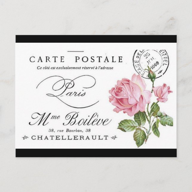 Carte postale - Rose français (Devant)