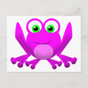 CARTE POSTALE ROSE FROGGY