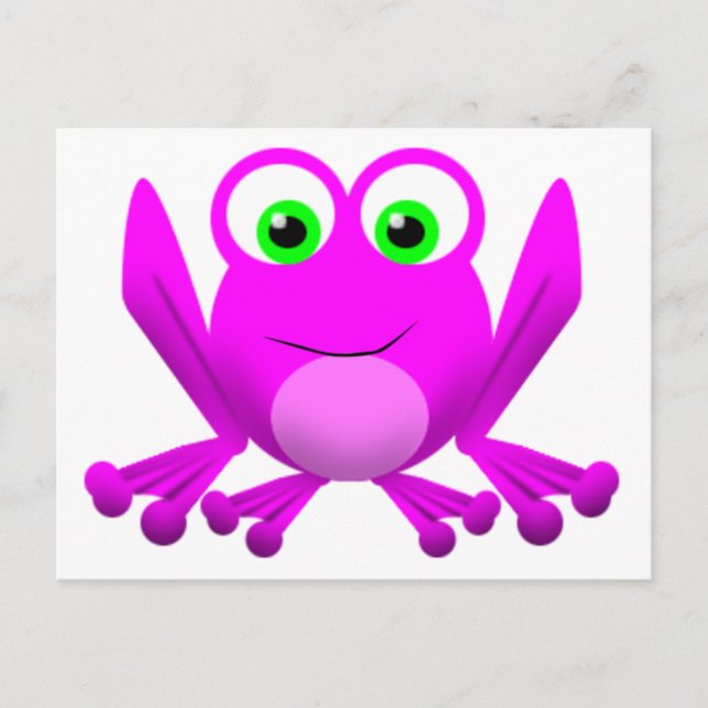CARTE POSTALE ROSE FROGGY (Devant)