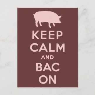 Carte Postale Rose garder calme et bacon