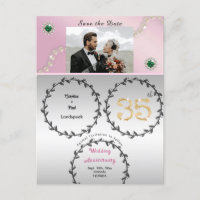 Rose Gold Emerald 35e anniversaire Enregistrer la 