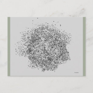 Carte Postale Rose gris après la pluie