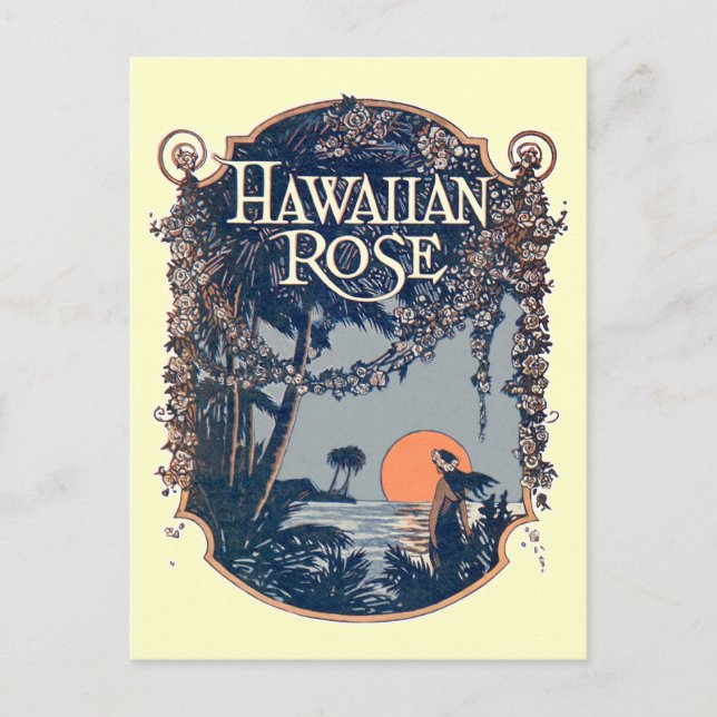 Carte postale Rose hawaïen (Devant)