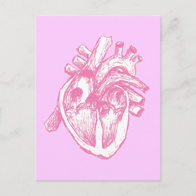 Carte Postale Rose Human Heart (Devant)