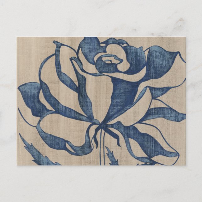 Carte Postale Rose Indigo (Devant)