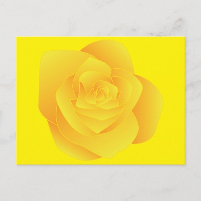 Carte Postale Rose jaune (Devant)