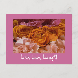 Carte postale rose - Live, Love, Lauder