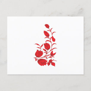Carte Postale Rose Madder, design floral Thunderbird