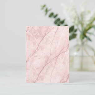 Carte Postale Rosé Marbre Bio Blush Rose Poudré 