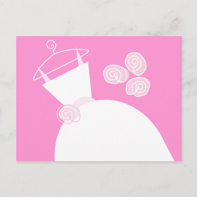 Carte postale rose mariage horizontale (Devant)