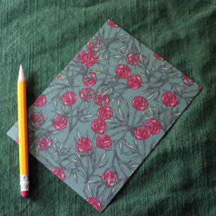 Carte Postale Rose Motif Rose Motif Floral Art Flowers