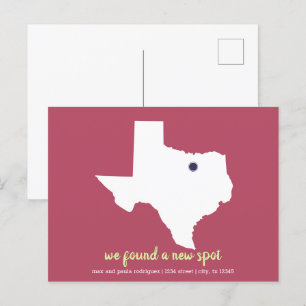 Carte Postale Rose Nous avons trouvé un nouvel endroit - Texas M