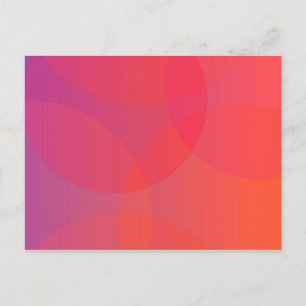 Carte Postale rose, orange, moderne, simple, cool, art tendance