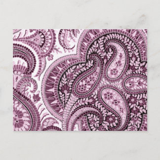 Carte Postale Rose Paisley