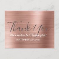 Rose pâle | Rose Gold Elegant Mariage Merci