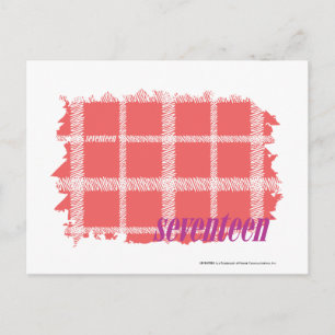 Carte Postale Rose plaid 2