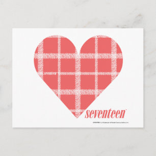 Carte Postale Rose plaid 4