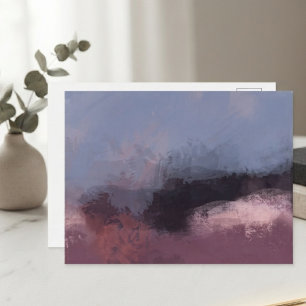 Carte Postale Rose Poussiéreuse Chic Décor de Galerie Abstraite
