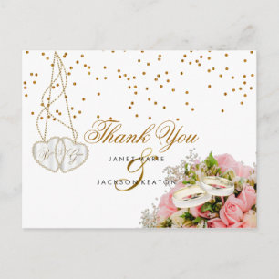 Carte Postale Rose Rose Fleur Fleurs - Merci