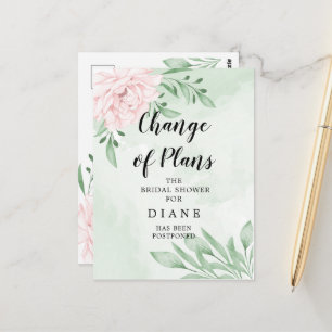 Carte Postale Rose Rose Foliage Changer La Date Enterrement De V