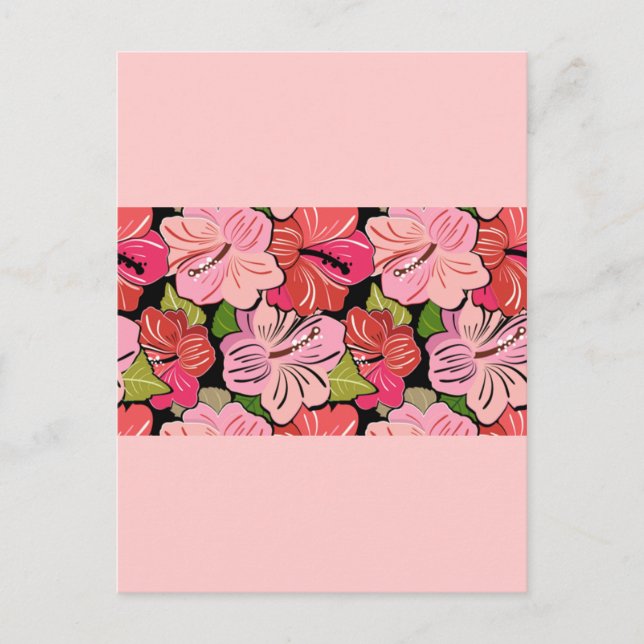 Carte Postale rose rouge (Devant)