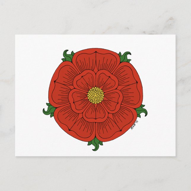 Carte Postale Rose rouge de Lancaster (Devant)