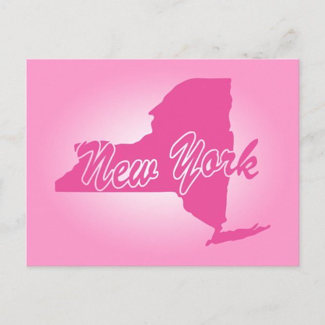 Carte postale rose State New York (Devant)