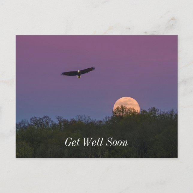 Carte Postale Rose Supermoon Eagle Remets-toi vite (Devant)