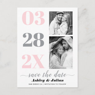 Carte Postale Rose vif, gris ultime deux photo Enregistrer la da