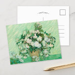 Carte Postale Rose | Vincent van Gogh<br><div class="desc">Rose (1890) de l'artiste post-impressionniste néerlandais Vincent Van Gogh. L'oeuvre originale est une huile sur toile représentant une vie morte de roses blanches contre un arrière - plan vert clair. Utilisez les outils de conception pour ajouter du texte personnalisé ou personnaliser l'image.</div>