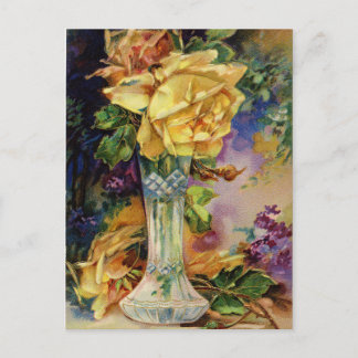 Carte Postale Rose vintage