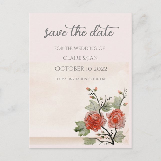 Carte Postale Rose vintage ( brouillard ) (Devant)