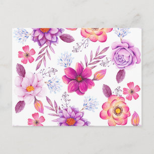 Carte Postale Rose violette